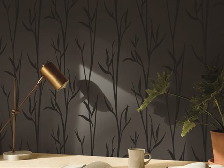 York Wallcoverings Artisan Digest Black Matcha Wallpaper