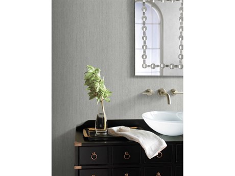 York Wallcoverings Antonina Vella Dazzling Dimensions Volume II Grey Natural Texture Wallpaper