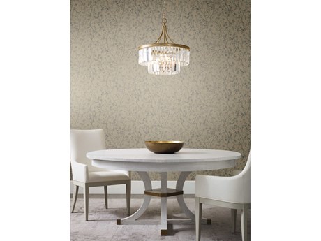 York Wallcoverings Antonina Vella Dazzling Dimensions Volume II Taupe Silver Luminous Branches Wallpaper