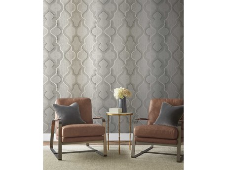 York Wallcoverings Damask Resource Library Beige Modern Ombre Damask Wallpaper