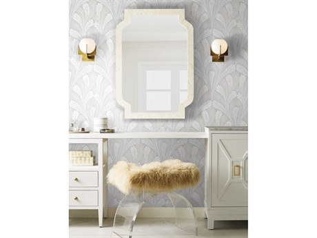 York Wallcoverings Damask Resource Library Blue Shell Damask Wallpaper