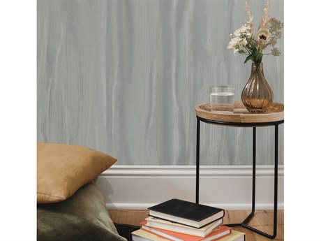York Wallcoverings Candice Olson After 8 Blue Silver Fantasy Faux Bois Wallpaper