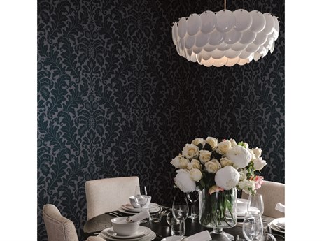 York Wallcoverings Candice Olson After 8 Navy Modern Romance Wallpaper