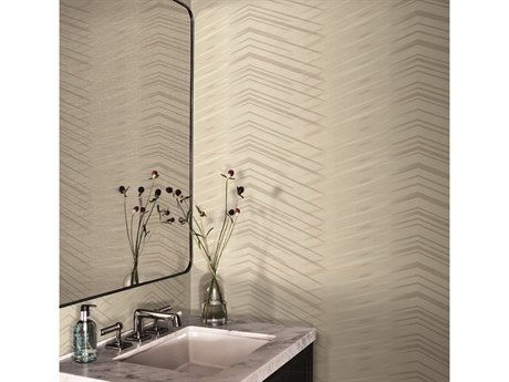 York Wallcoverings Candice Olson After 8 Blonde Glistening Chevron Wallpaper