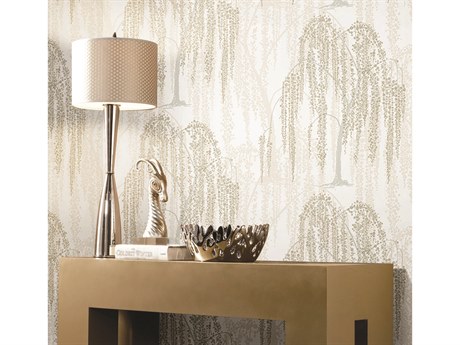 York Wallcoverings Candice Olson After 8 Neutral Willow Glow Wallpaper