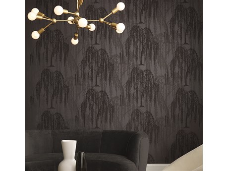 York Wallcoverings Candice Olson After 8 Grey Willow Glow Wallpaper