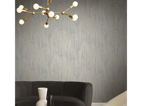 York Wallcoverings Candice Olson After 8 Smokey Blue Willow Glow Wallpaper