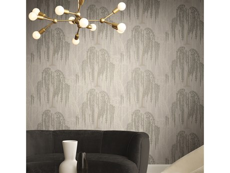 York Wallcoverings Candice Olson After 8 Light Taupe Willow Glow Wallpaper