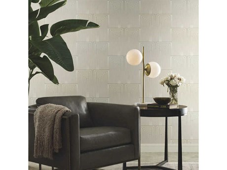 York Wallcoverings Candice Olson After 8 Silver Gold Vanishing Wallpaper