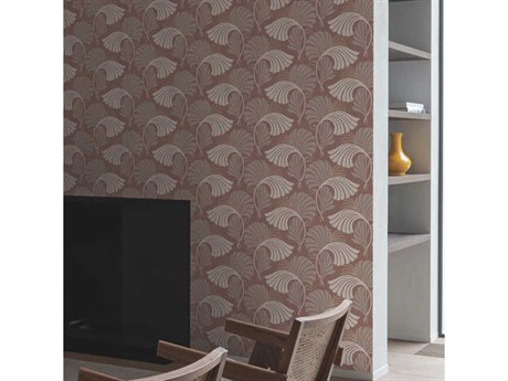 York Wallcoverings Candice Olson After 8 Tan Dancing Leaves Wallpaper
