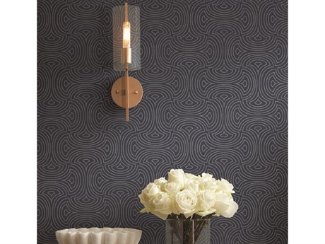 York Wallcoverings Candice Olson After 8 Navy Hourglass Wallpaper