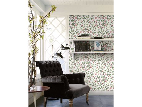 York Wallcoverings Greenhouse Coral Jasmine Wallpaper