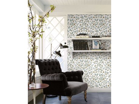 York Wallcoverings Greenhouse Jasmine Eucalyptus Wallpaper