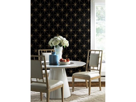 York Wallcoverings Grandmillennial Black Evening Stars Wallpaper