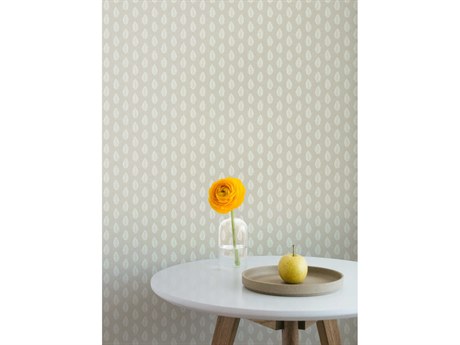 York Wallcoverings Grandmillennial Linen Leaf Pendant Wallpaper