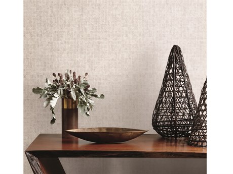 York Wallcoverings Ronald Redding Traveler Off White Leather Lux Wallpaper