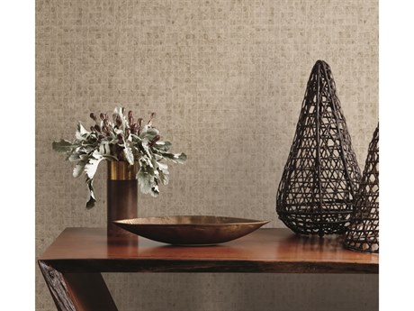York Wallcoverings Ronald Redding Traveler Beige Leather Lux Wallpaper