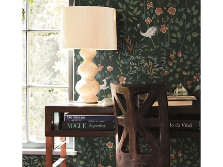 York Wallcoverings Ronald Redding Traveler Dark Green Aspen Wallpaper