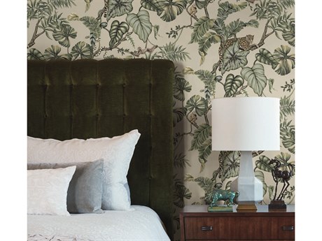 York Wallcoverings Ronald Redding Traveler Beige Jungle Cat Wallpaper