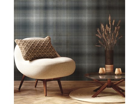 York Wallcoverings Ronald Redding Traveler Blue Sterling Plaid Wallpaper