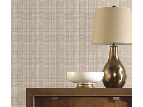 York Wallcoverings Ronald Redding Traveler Off White Shirting Plaid Wallpaper