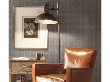 York Wallcoverings Ronald Redding Traveler Black Shirting Plaid Wallpaper