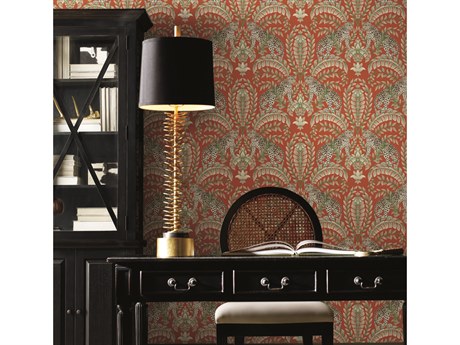 York Wallcoverings Ronald Redding 24 Karat Orange Jungle Leopard Wallpaper