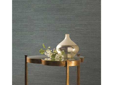 York Wallcoverings Ronald Redding 24 Karat Dark Blue Silk Elegance Wallpaper