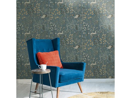 York Wallcoverings Best Sellers Teal Brown Aspen Wallpaper