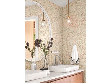York Wallcoverings Magnolia Home Artful Prints & Patterns Primrose Pink Meadow Wallpaper