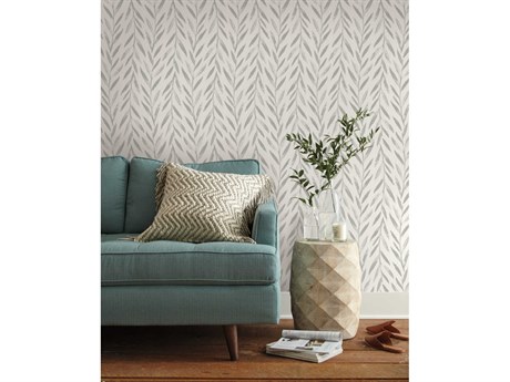 York Wallcoverings Magnolia Home Artful Prints & Patterns Grey Willow Wallpaper