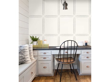 York Wallcoverings Magnolia Home Artful Prints & Patterns White Hopscotch Inverse Wallpaper