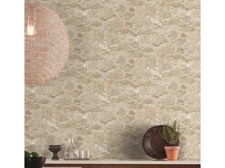 York Wallcoverings Mediterranean Beige Field Stone Peel Stick Wallpaper