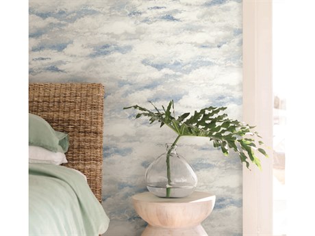 York Wallcoverings Mediterranean Blue Plein Air Wallpaper