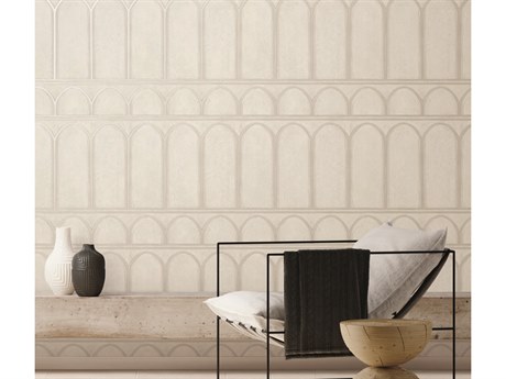 York Wallcoverings Mediterranean Beige Pearl Arches Wallpaper