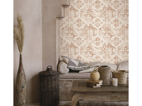 York Wallcoverings Mediterranean Off White Tan Quartet Wallpaper