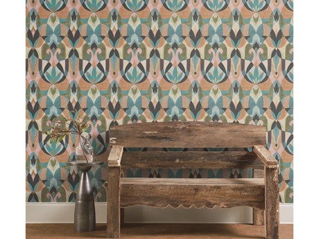 York Wallcoverings Mediterranean Teal Gold Malta Wallpaper
