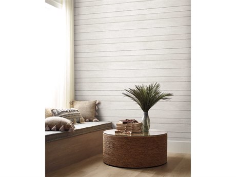 York Wallcoverings Natural Digest White Broad Side Wallpaper