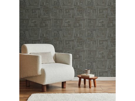 York Wallcoverings Natural Digest Black Tesselle Wallpaper