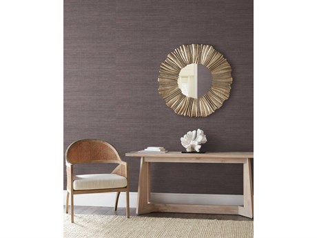 York Wallcoverings Natural Digest Purple Tasar Silk Wallpaper