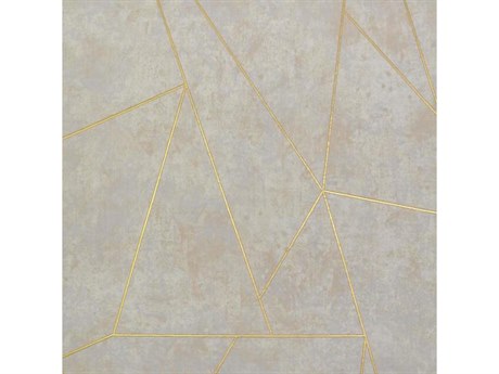 York Wallcoverings Antonina Vella Modern Metals Neutral Gold Nazca Wallpaper
