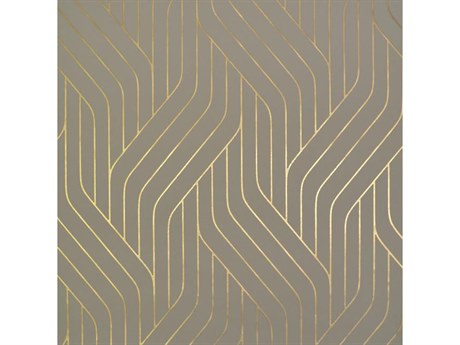 York Wallcoverings Antonina Vella Modern Metals Khaki Gold Ebb Flow Wallpaper