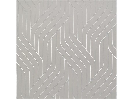 York Wallcoverings Antonina Vella Modern Metals Silver Ebb Flow Wallpaper