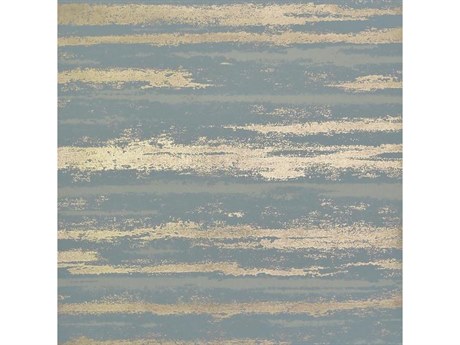 York Wallcoverings Antonina Vella Modern Metals Teal Gold Atmosphere Wallpaper