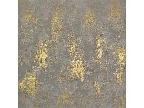 York Wallcoverings Antonina Vella Modern Metals Khaki Gold Nebula Wallpaper