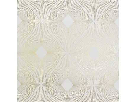 York Wallcoverings Antonina Vella Modern Metals White Gold Harlowe Wallpaper
