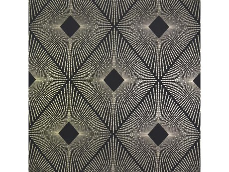 York Wallcoverings Antonina Vella Modern Metals Black Gold Harlowe Wallpaper
