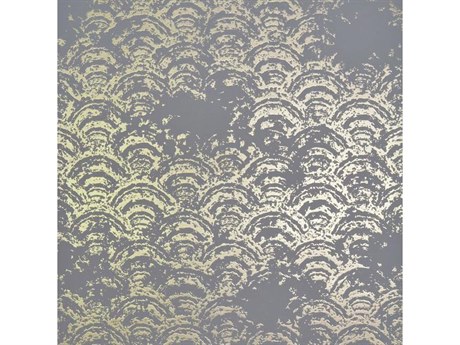 York Wallcoverings Antonina Vella Modern Metals Grey Gold Eclipse Wallpaper