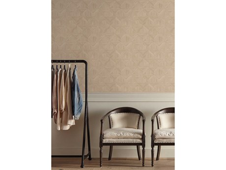 York Wallcoverings Magnolia Open Sheet Beige Parquet Wallpaper