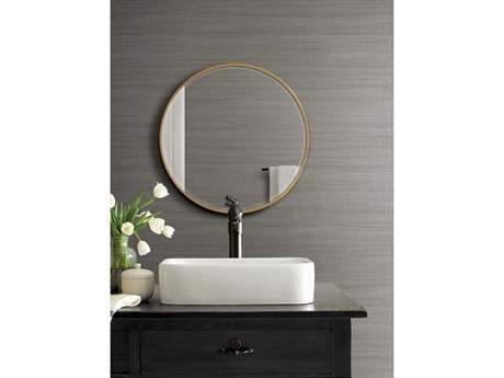 York Wallcoverings Magnolia Open Sheet Brown Washed Linen Wallpaper